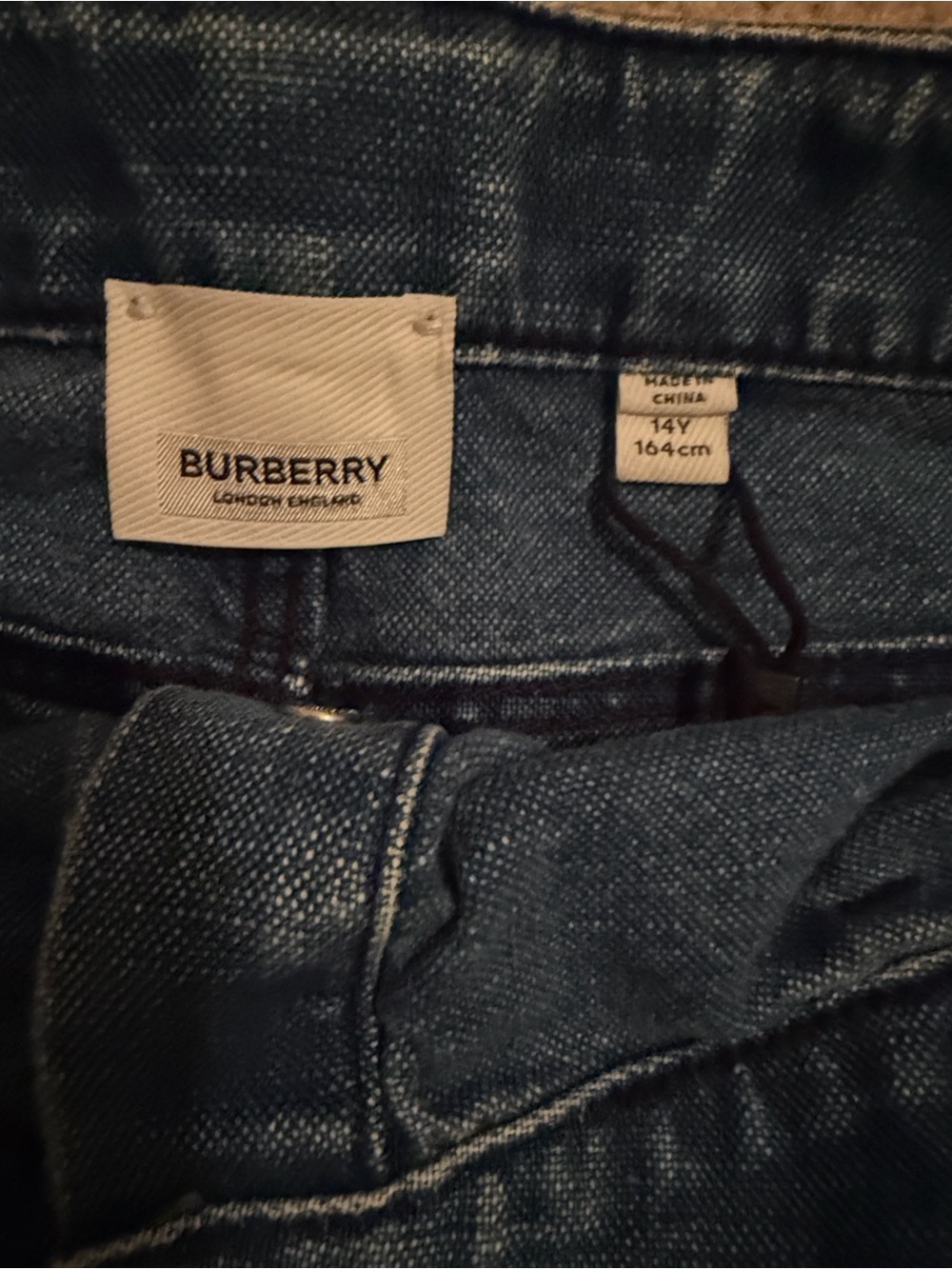 Burberry Denim Skirt with Logo Trim - 14 - Picture 3 of 3